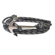 bracelet avec ancre homme gris