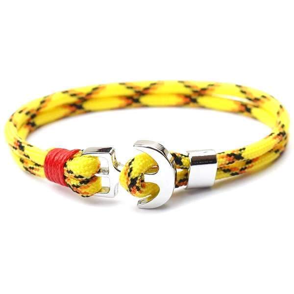 bracelet homme ancre marine jaune