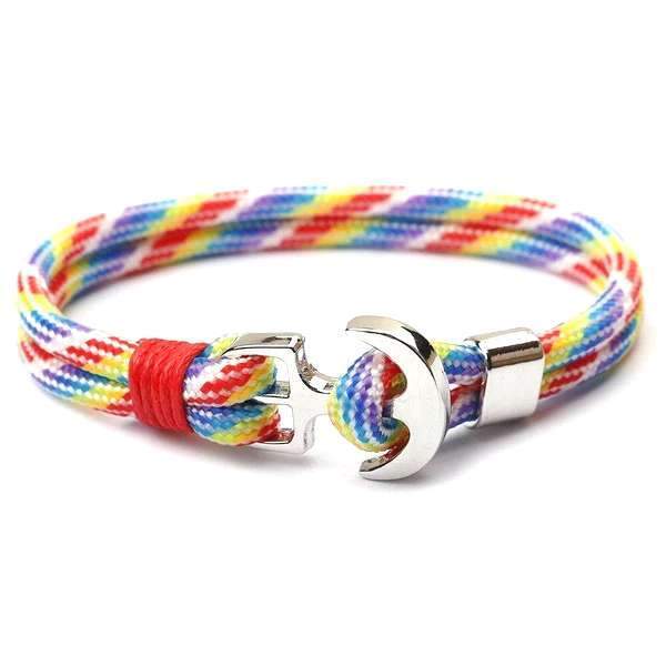 bracelet homme ancre marine multicolore