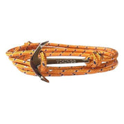 bracelet avec ancre homme orange