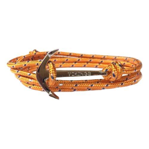 bracelet avec ancre homme orange