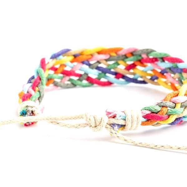 BRACELET CORDON - ARC-EN-CIEL (BRÉSILIEN)