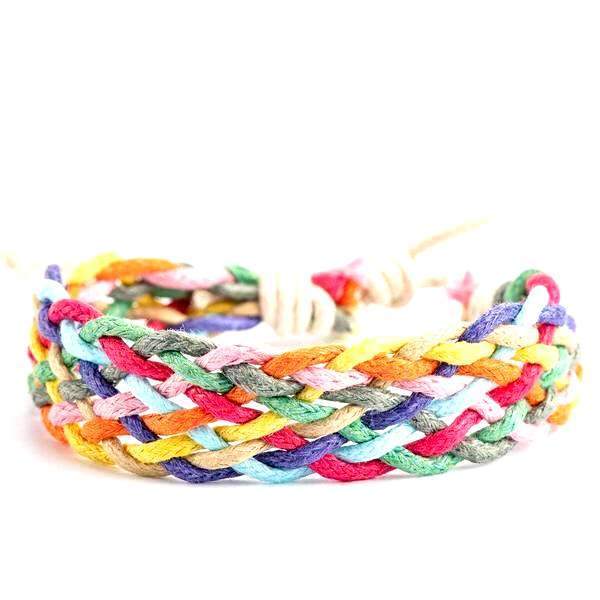 BRACELET CORDON - ARC-EN-CIEL (BRÉSILIEN)