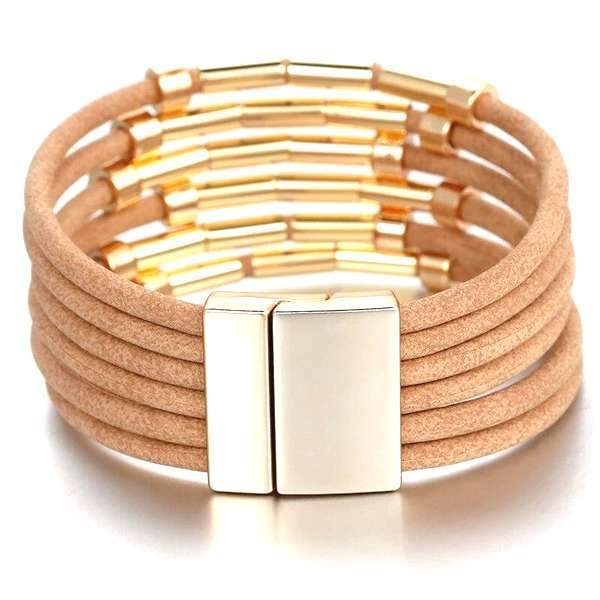 BRACELET MANCHETTE FEMME CUIR