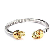 bracelet en acier pour homme tête de mort