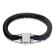 bracelet femme en acier inoxydable noir