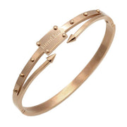 bracelet acier femme jonc or rose