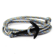 bracelet marin homme ancre gris