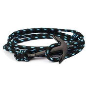 bracelet marin homme ancre noir