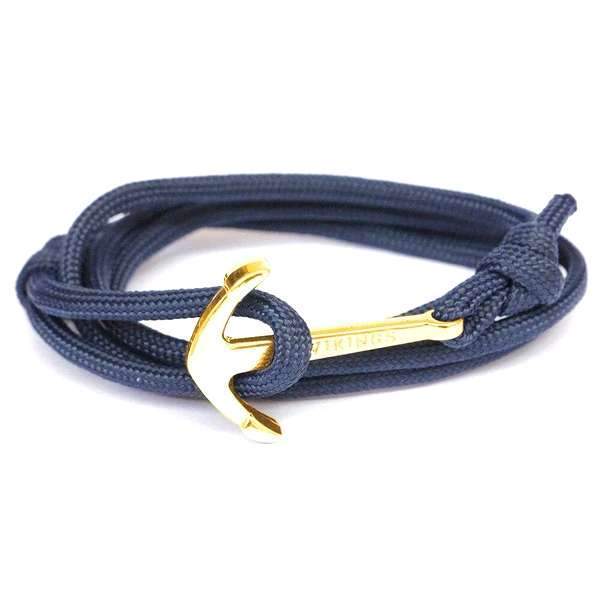 bracelet homme avec ancre bleu marine
