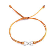 bracelet infini cordon marron
