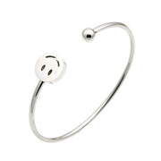 bracelet jonc ouvert femme argenté