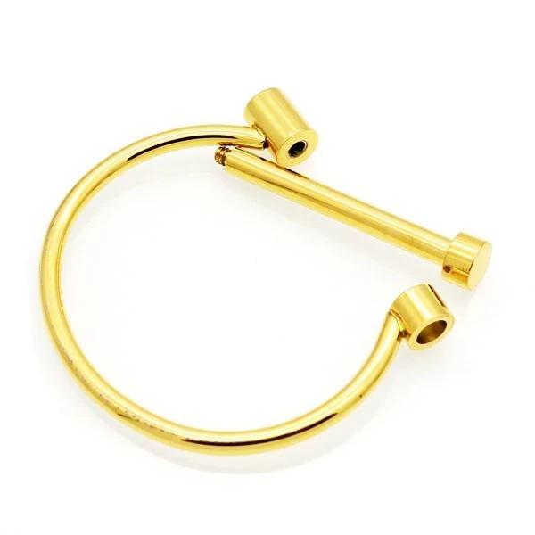 BRACELET FEMME JONC OR - (ACIER)