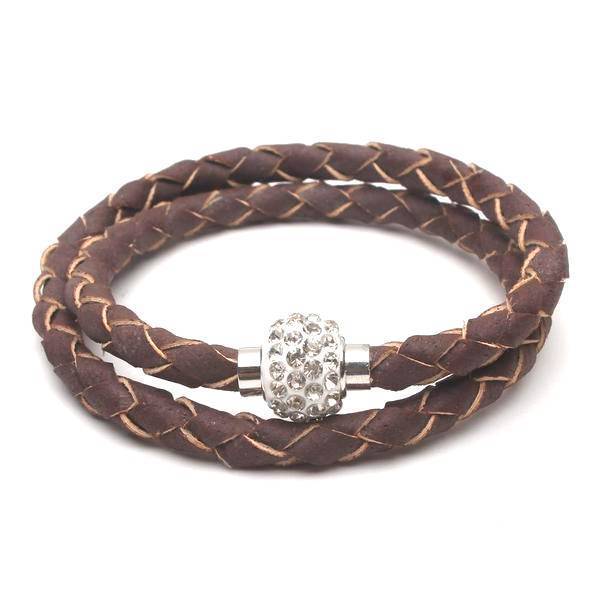 bracelet cordon liège marron