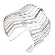 BRACELET MANCHETTE FEMME PAS CHER - (ACIER)