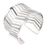 BRACELET MANCHETTE FEMME PAS CHER - (ACIER)