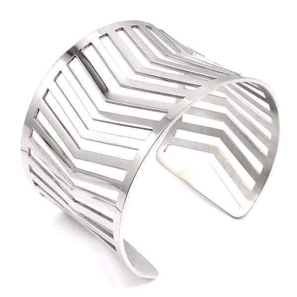 BRACELET MANCHETTE FEMME PAS CHER - (ACIER)