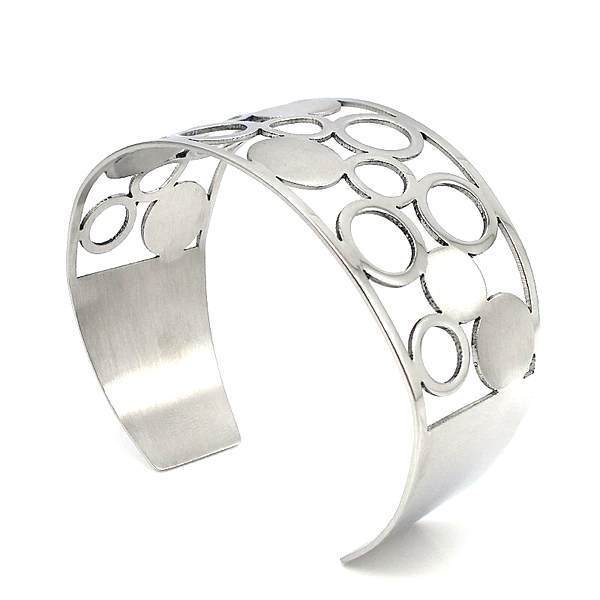 BRACELET MANCHETTE ACIER FEMME