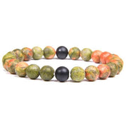 bracelet perle pierre homme vert