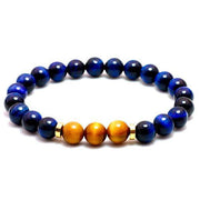 BRACELET HOMME PERLE BLEU - (BOULE)