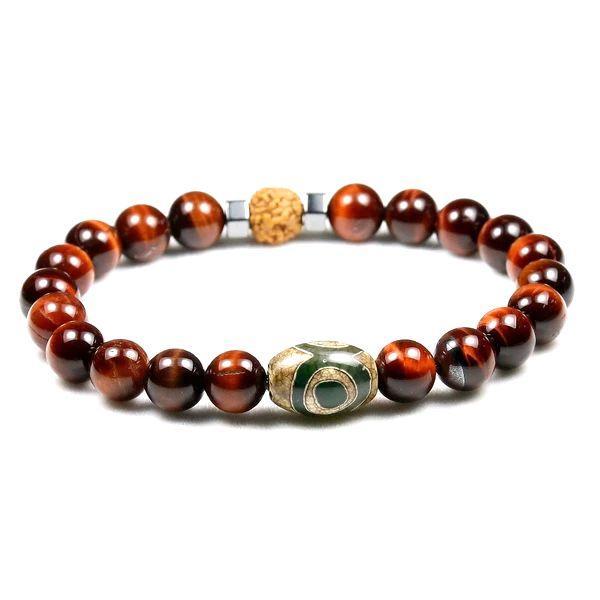 BRACELET HOMME EN PERLE - (AGATE)