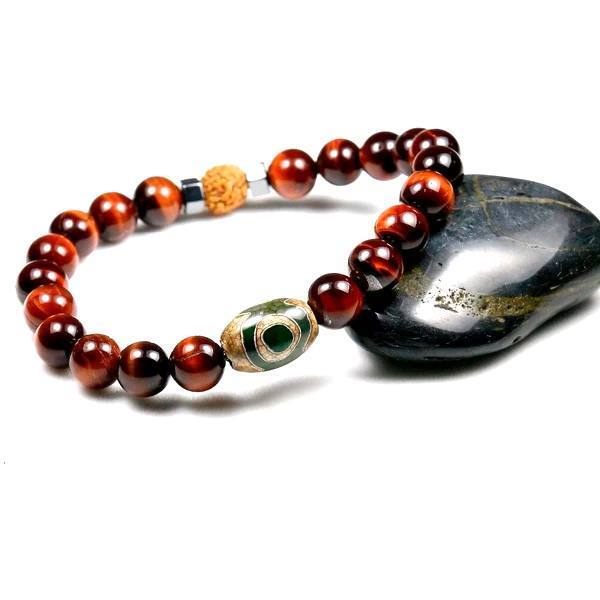 BRACELET HOMME EN PERLE - (AGATE)