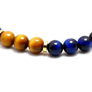 BRACELET HOMME PERLE BLEU - (BOULE)